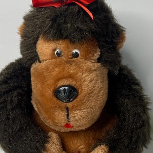 Dakin Plush Gorilla Monkey 10&quot; Tall Sitting 1982 Adorable Vintage Stuffed Animal Toy