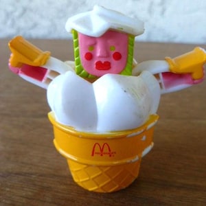 McDonalds Ice Cream Cone Transformer Cake Topper 1988