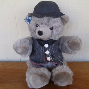 Applause Plush Gentleman Bear 15&quot; Tall 1987 Stuffed Animal Toy