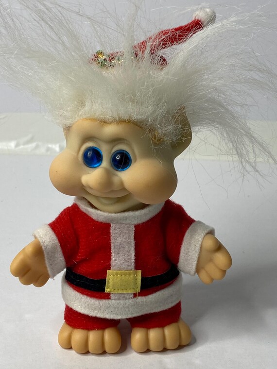 Pigiama natalizio con bambola troll di Babbo Natale, alto 18 cm