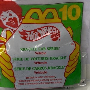 Mattel Hot Wheels Krackle Car Series 1995 NIP #10 McDonalds Happy Meal Toy