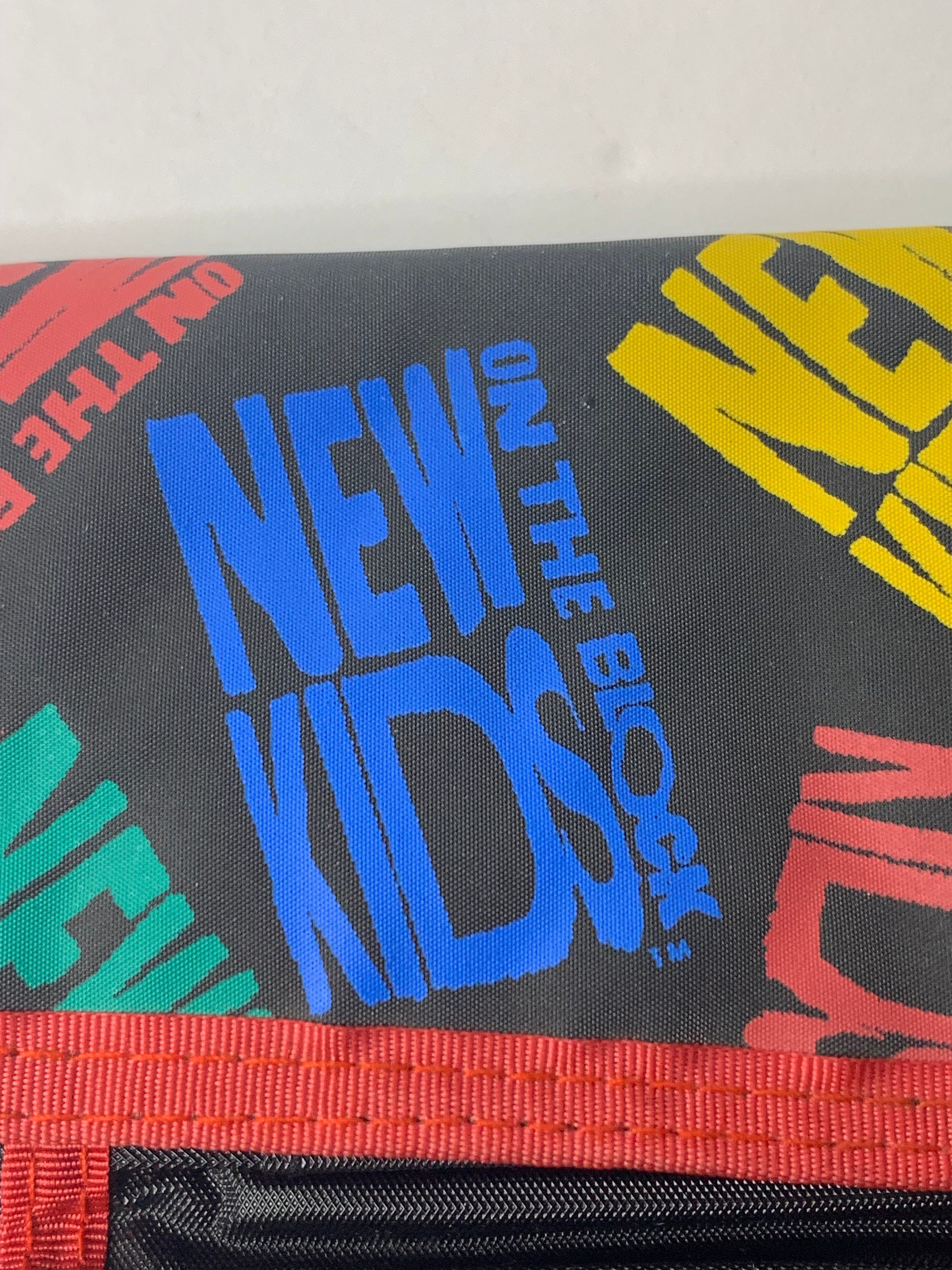New Kids On The Block Wallet HTF 1990's Tri Fold Wallet Hook and Loop, NKOTB