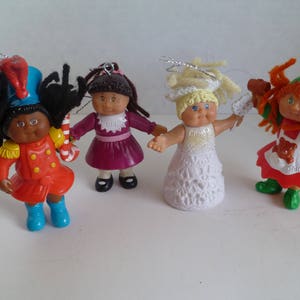 Cabbage Patch Christmas Ornaments Set of 4  3.5&quot; Tall