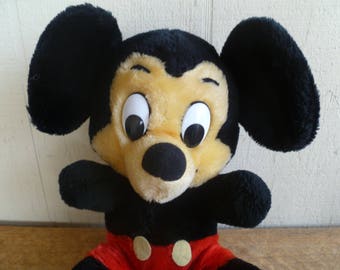 Mickey Mouse Plush Doll Walt Disney Productions 10" Tall Stuffed Animal Toy