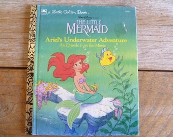 The Little Mermaid " Ariel's Underwater Adventrue"  Little Golden Book