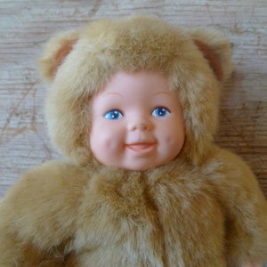 Anne Geddes Baby Doll Bear Costume W/ Tags 8&quot; Tall 1997 Stuffed Toy Doll
