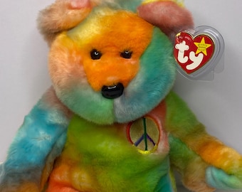 Ty Beanie Buddy - Extra Large Peace the Bear (28 In) *rare* - Etsy
