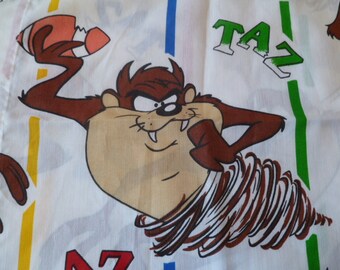 Tazmanian Devil Curtains Pair Fabric, Nice! 1994 Warner Bros.  Each 42" X 64"