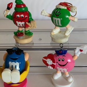 M & M Candy Weihnachtsverzierungen Cake Toppers 4er-Set