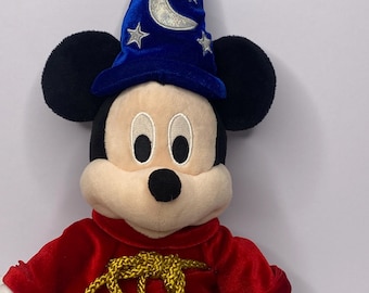 Muñeco de peluche de Mickey Mouse, mago hechicero, fantasía, Disney, 17" de alto