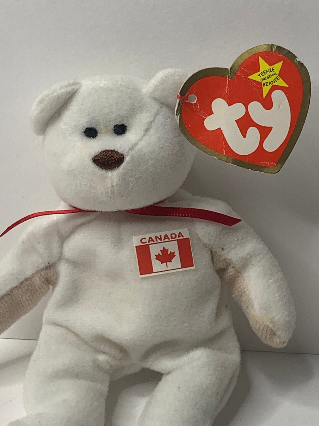 Rare Ty Maple the Bear Teenie Beanie Babies Plush Bear W/ Tags 5.25 ...