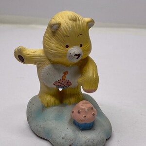 Care Bear  Birthday Bear Ceramic Figure Cake Topper 3&quot; Tall 1988