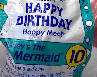 Disney Little Mermaid Ariel McDonalds Birthday Train Cake Topper NIP 3.5" Tall