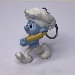 Smurf Baker Smurf Key Chain Ornament 5&quot; Tall Peyco