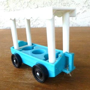 Fisher Price Little People Tram Train Car 3.5&quot; X 4.5&quot; 1984