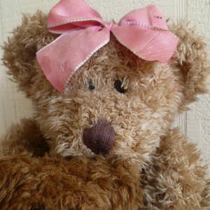 Russ Berrie Marmie the Mama Bear Plush Teddy Bear W/ Baby 9&quot; Tall Stuffed Animal Toy