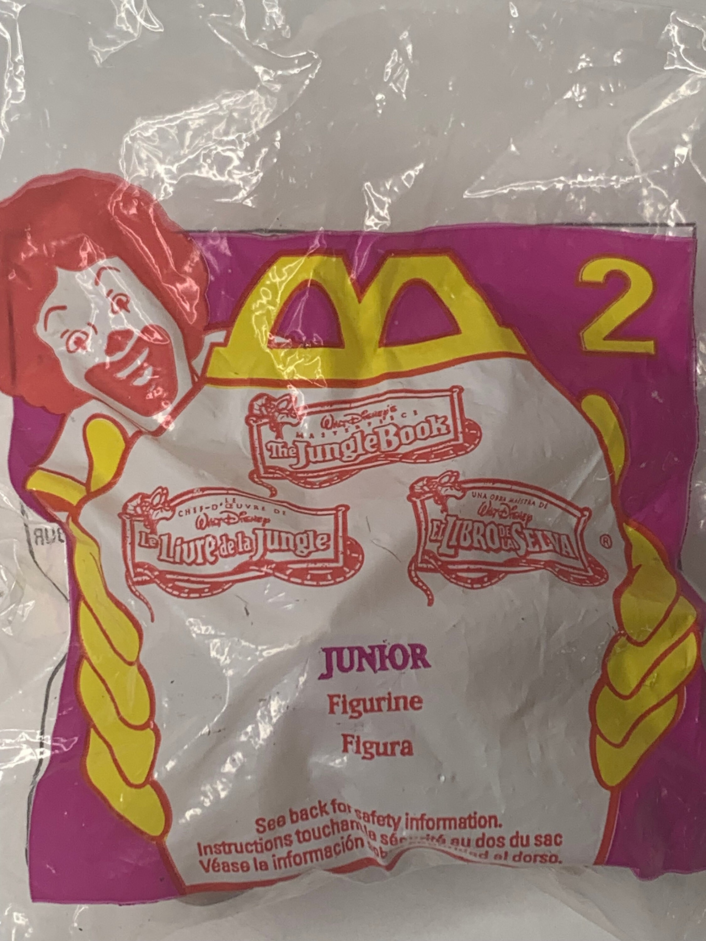 mcdonalds junior tüte spielzeug Disney Jungle Book Junior the Elephant Mcdonalds Happy Meal Toy 1997