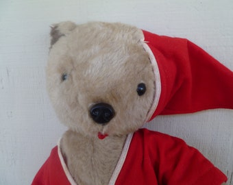 The Rushton Company Plush Teddy Bear W/ Night Cap and Shirt 16" Tall Stuffed Animal Toy