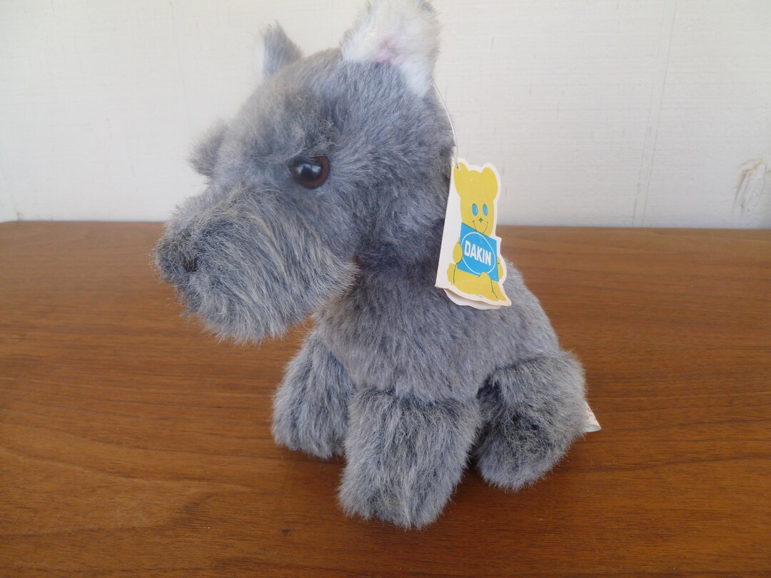 Dakin Plush Pillow Pets Schnauzer Puppy Dog With Tags 1982 Etsy