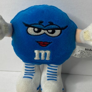 M & M&#39;s The Swarmees Plush Belle Blue M and M Doll 5&quot; Tall 1998 Stuffed Toy Doll