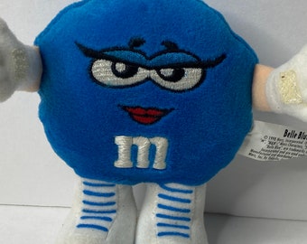 M & M's The Swarmees pluche Belle Blue M- en M-pop 5" hoog 1998 knuffelpop