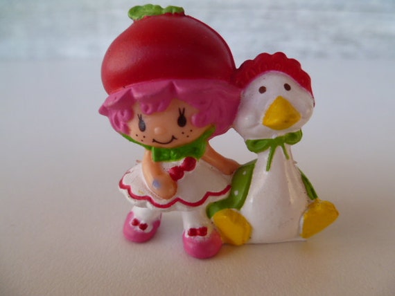 Strawberry Shortcake Cuddler cerise avec groseille PVC Miniature 1982 Strawberry Shortcake Cuddler cerise avec groseille PVC Miniature 1982