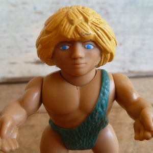 Playskool &quot;Definitely Dinosaur&quot; Cave Man Action Figure Plastic Toy 3.5&quot; Tall 1987