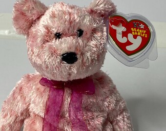 Ty Smitten the Bear – Black Nose Beanie Babies Plush Bear W/ Tags 9" Tall 2002 Stuffed Animal Toy