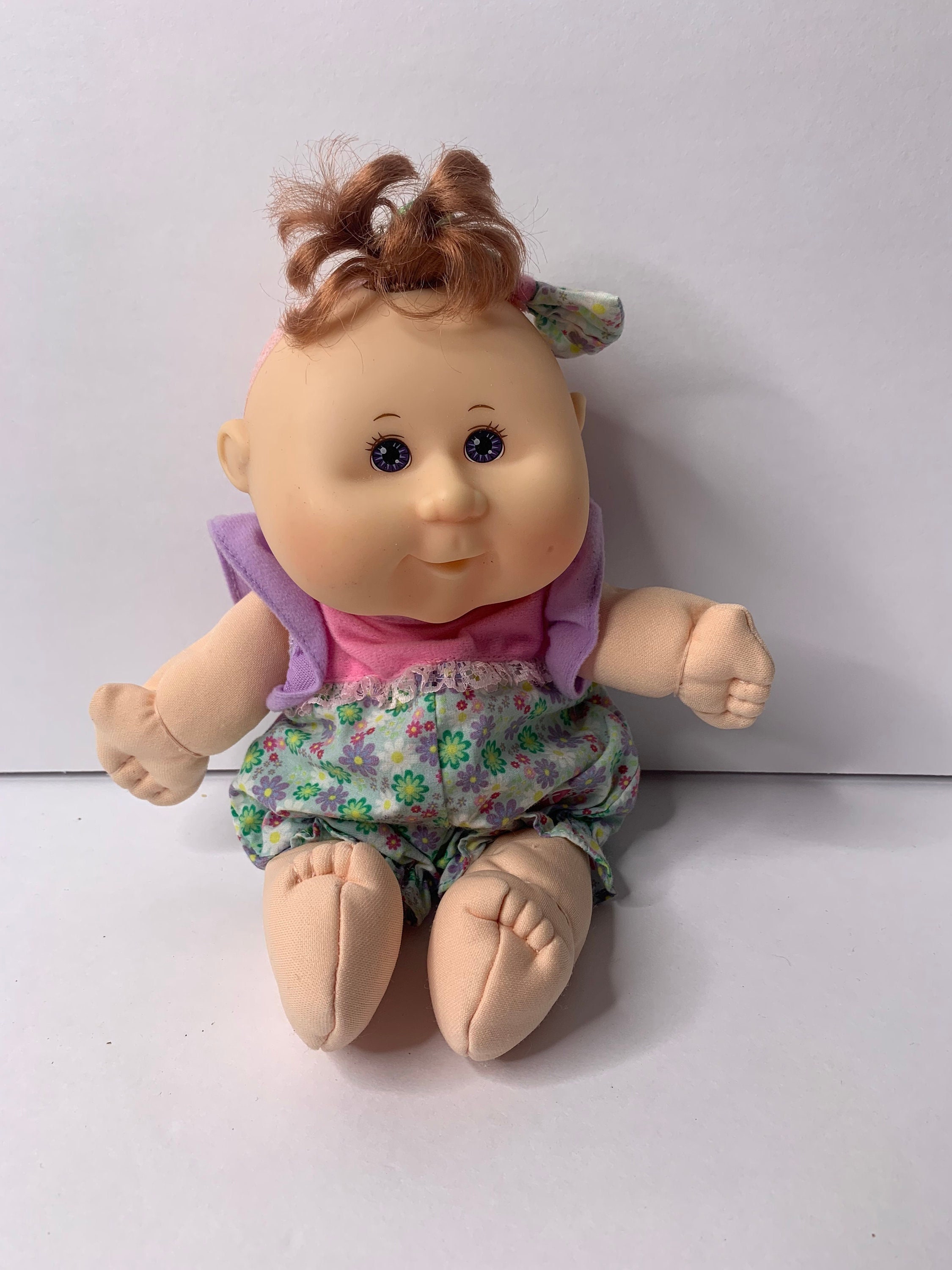 Cabbage Patch Kids Play Along Preemie Doll Brown Tuft of Hair Blue