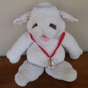 Lamb Chop Plush Lamb Sheep Hand Puppet Sherri Lewis 15&quot; Tall 1993 Stuffed Animal Toy