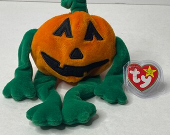 Ty Pumkin' the Pumpkin Beanie Babies Plush Halloween Jack O