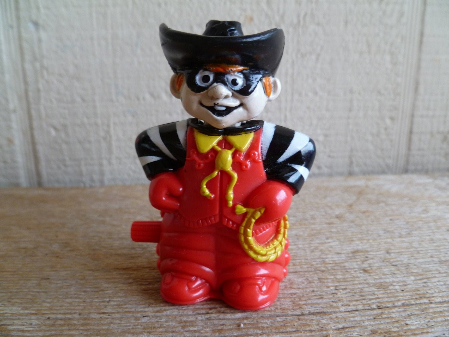 Mcdonalds Mcrodeo Cowboy Hamburgler Wind up Cake Topper 2.75