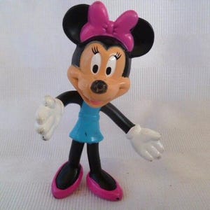 Disney Minnie Mouse PVC Figurine Cake Topper Bendable 4&quot; Tall