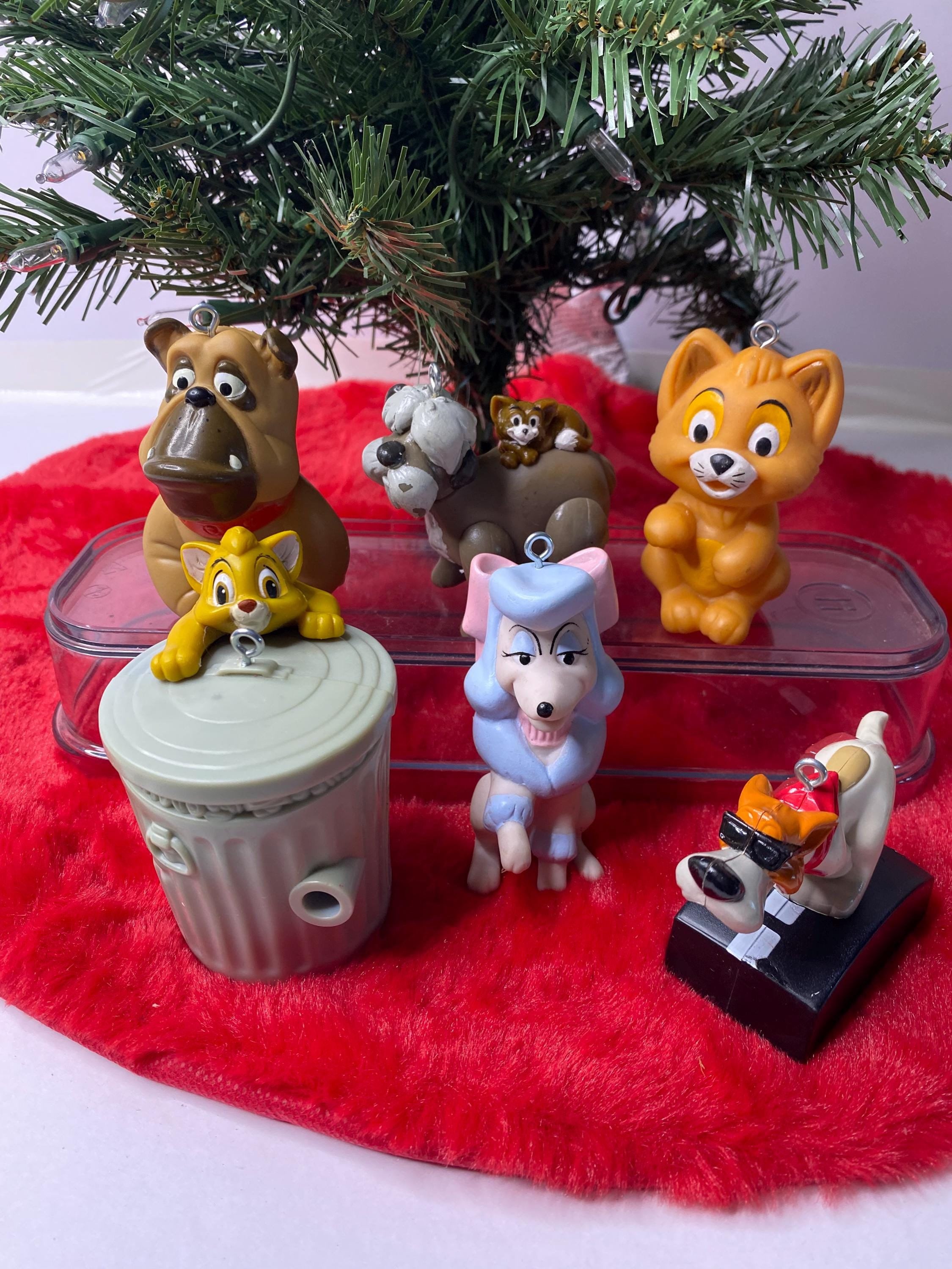 Disney Oliver and Company Christmas Ornaments Set of 6 Mcdonalds