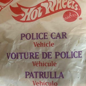 Mattel Hot Wheels Police Car 1996 NIP #8 McDonalds Happy Meal Toy