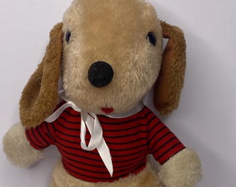 ヴィンテージ 1983年代 大型 梅吉犬 ぬいぐるみ 子犬 日本製 中古 昭和