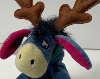 Disney Plush Eeyore Christmas Bean Bag Winnie the Pooh W/ Tags 12" Tall