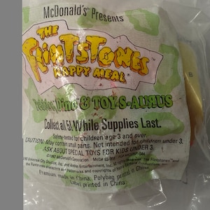 The Flintstones &quot;Pebbles, Dino & Toys-Aurus&quot;  McDonalds  1993 NIP