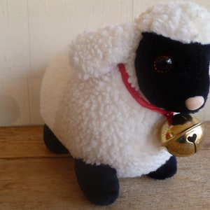 Mary Meyer Plush Lamb Sheep With Metal Bell 8&quot; Tall 1995 Stuffed Animal Toy