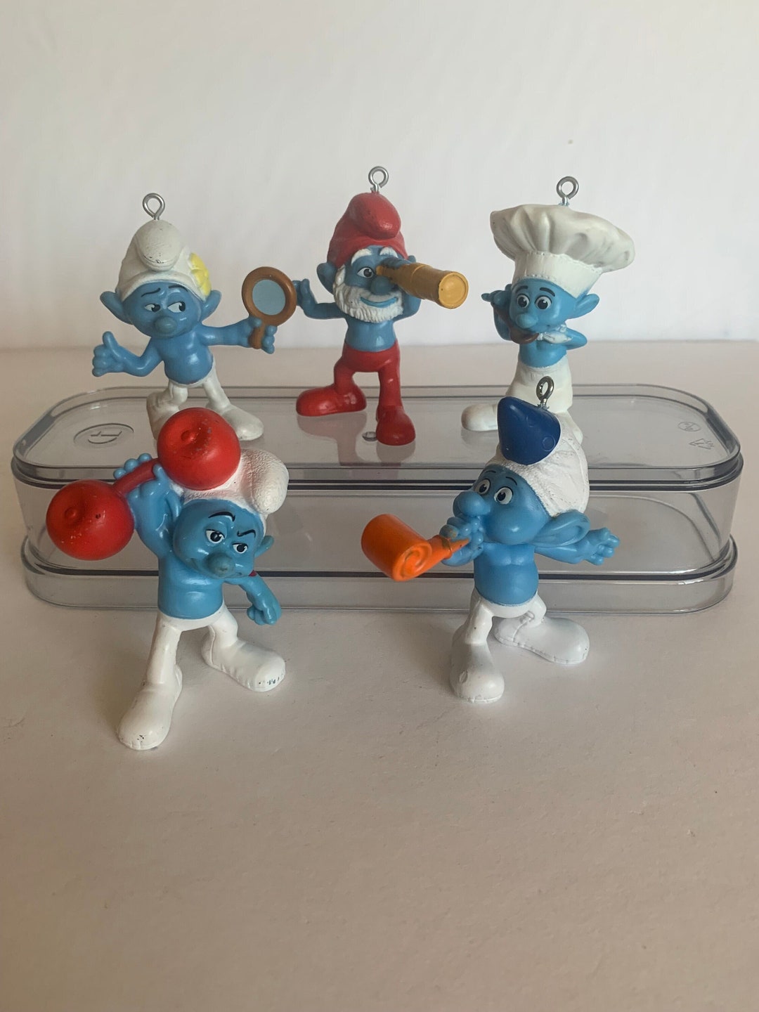 Smurf Christmas Ornaments Cake Topper 3.5