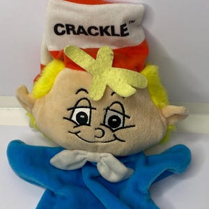 Kellogg&#39;s Rice Krispies Crackle Handpop Snap! Kraken! Pop! 12&quot; hoog knuffeldier uit 1999