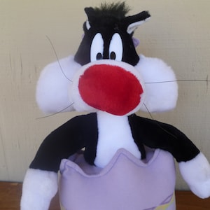 Warner Bros Looney Tunes Plush Sylvester Doll Easter 13" Tall 1997 Stuffed Animal Toy