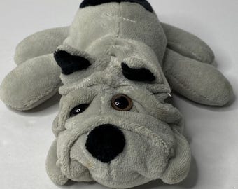 1960年代のヴィンテージブルドッグぬいぐるみ：キッチュなビニール製犬