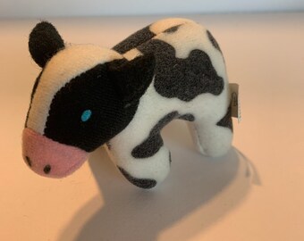 Babe and Friends Plush Cow McDonalds Happy Meal Toy 4.5" Long 1995 Plush Animal Toy