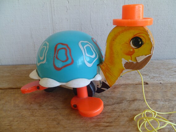 vintage fisher price turtle pull toy