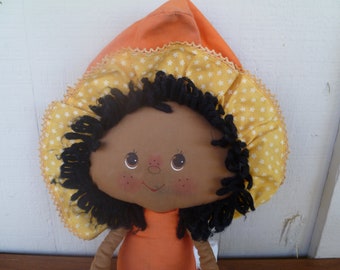 Muñeca de trapo de flor de naranja de Tarta de Fresa de 18" de alto Saludos americanos, muñeca de juguete de peluche Kenner