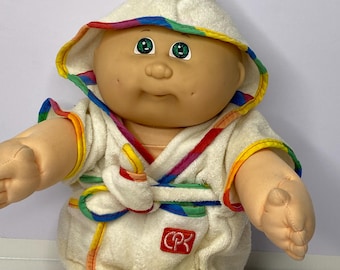 Muñeca Cabbage Patch Kids Preemie de ojos verdes, Hasbro, 14" de alto, 1989, juguete de peluche *LEER DESCRIPCIÓN*