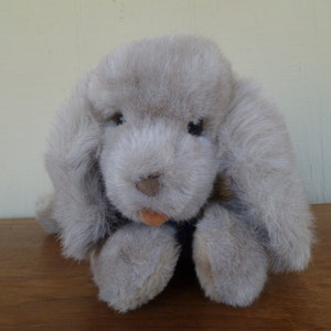 Dakin Cocker Spaniel Plush Puppy Dog and Charm W/ Tags 20&quot; Long 1982 Stuffed Animal Toy