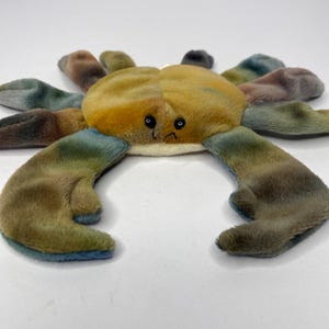 Ty Claude the Crab Beanie Baby Plush Tie-Dyed Crab 9&quot; Wide 1996 Stuffed Animal Toy