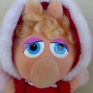 Baby Miss Piggy Plush Muppet Babies Plush McDonalds 10.5 &quot; Tall 1987 Stuffed Toy Doll